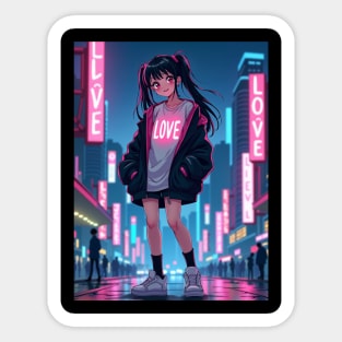 Dynamic Anime Vibes: A Journey of Color and Emotion Sticker